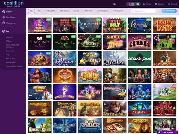 olg casino games online