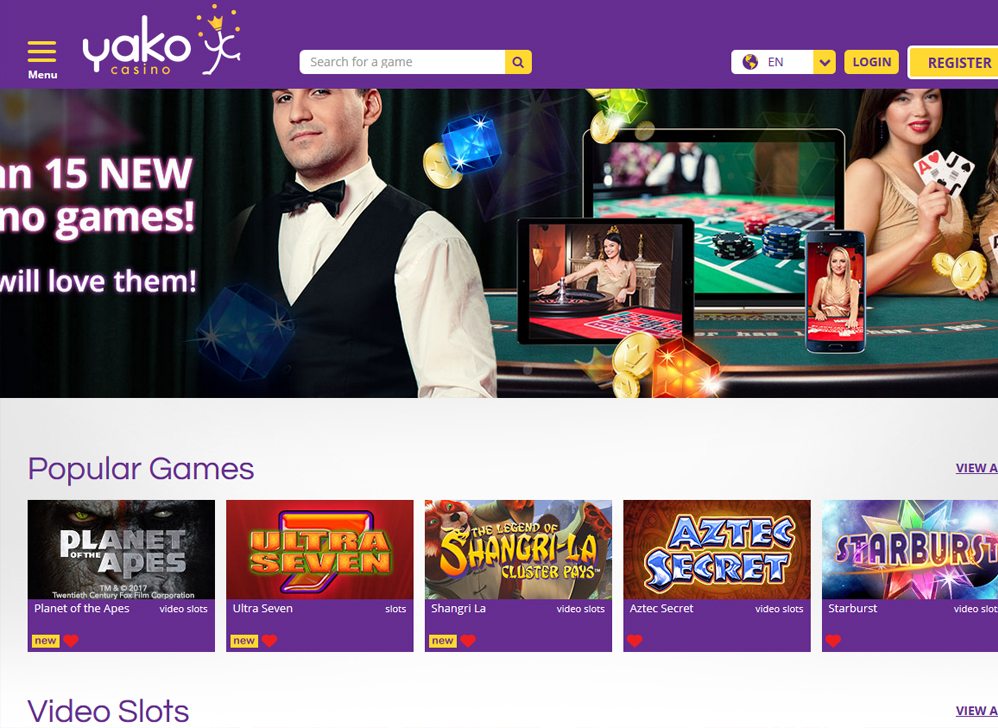 online casino games list